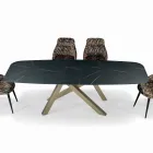 Fast tøndebord med laminatplade lavet i Italien - Settimmio Viadurini