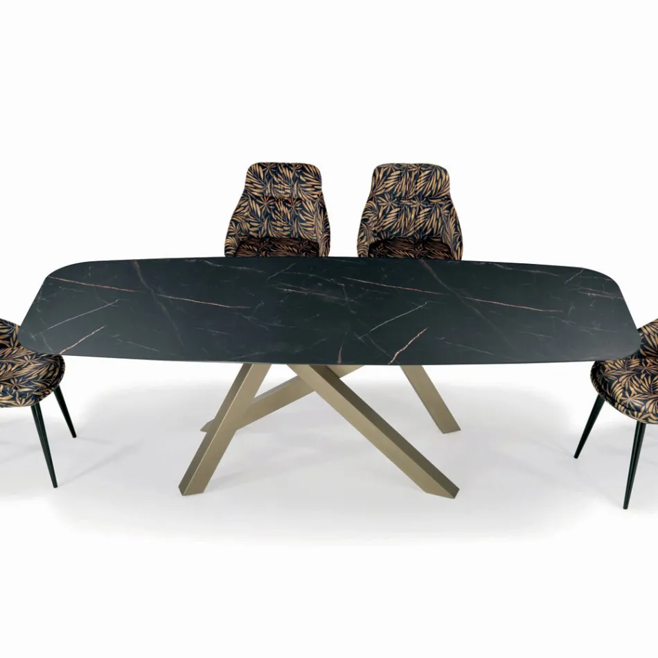 Fast tøndebord med laminatplade lavet i Italien - Settimmio Viadurini