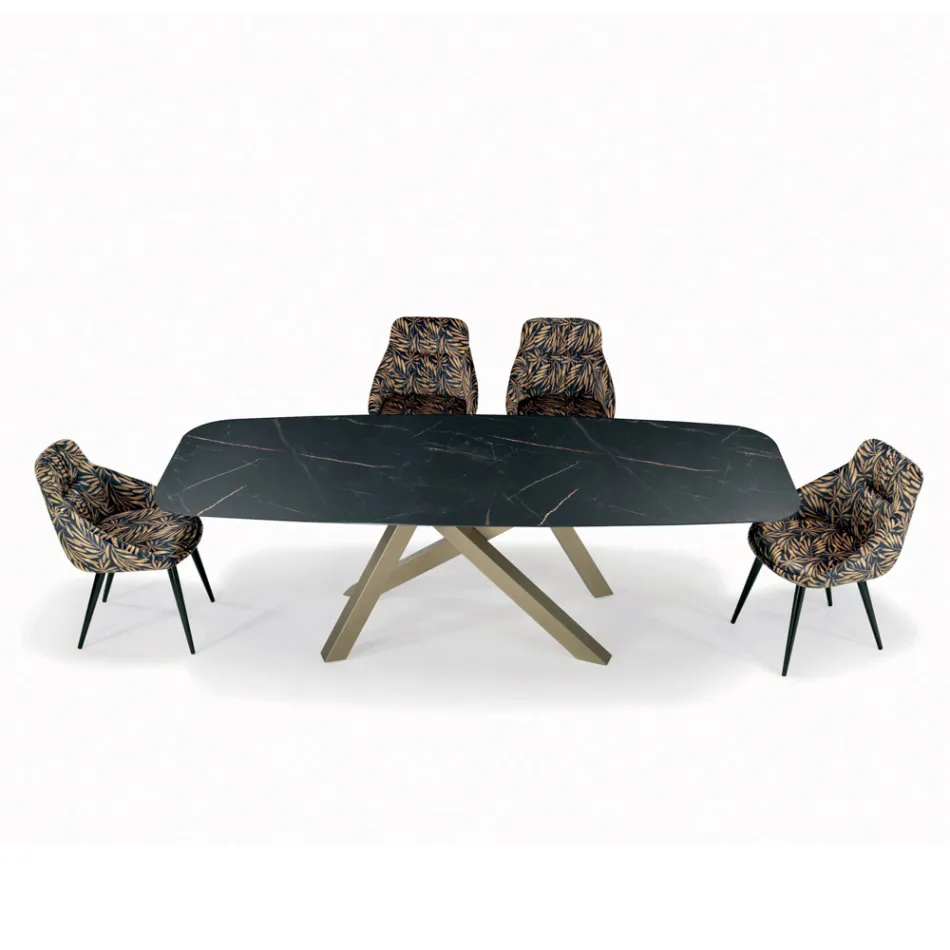 Fast tøndebord med laminatplade lavet i Italien - Settimmio Viadurini