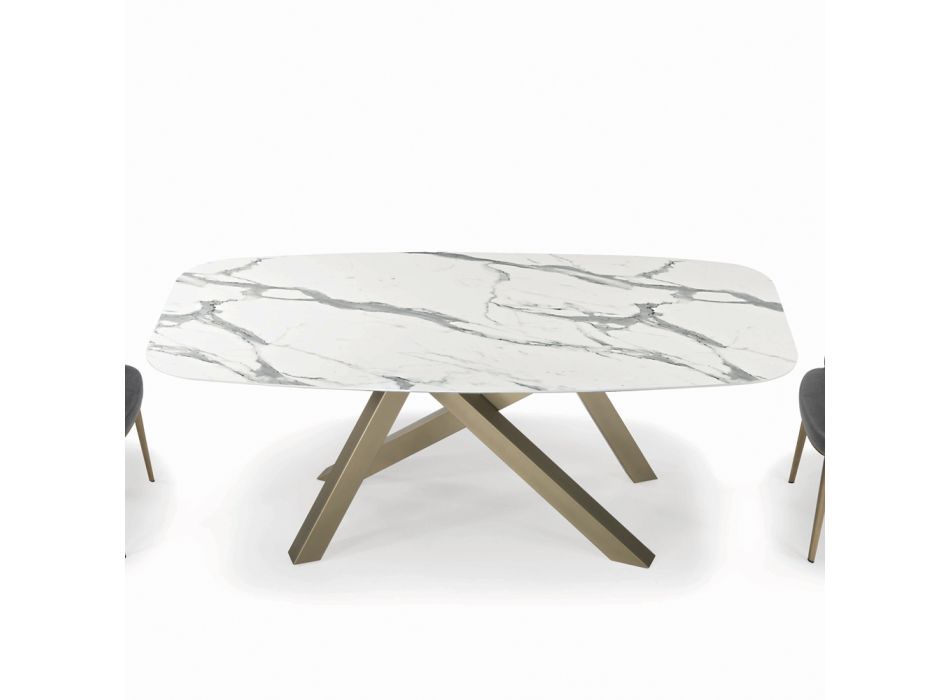 Fast tøndebord med laminatplade lavet i Italien - Settimmio Viadurini