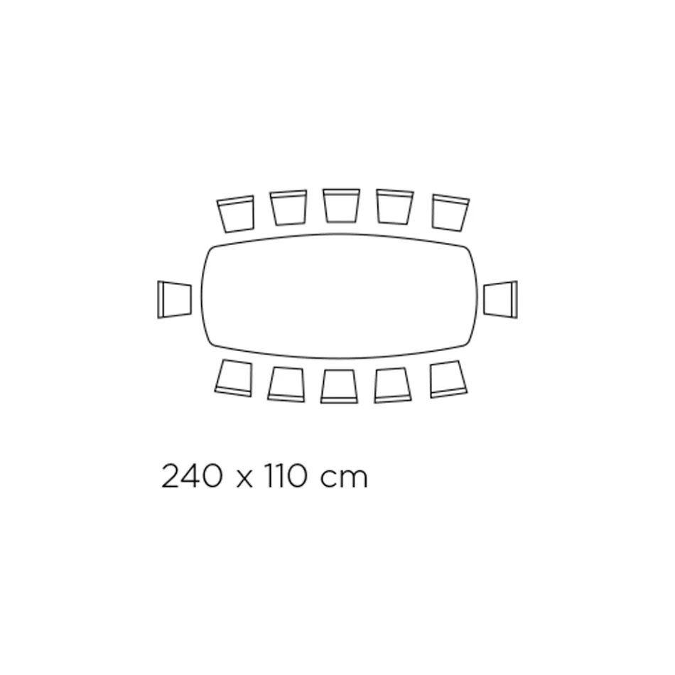Fast tøndeformet bord i keramik og asketræ Fremstillet i Italien - Nord Viadurini