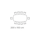 Fast tøndeformet bord i keramik og asketræ Fremstillet i Italien - Nord Viadurini