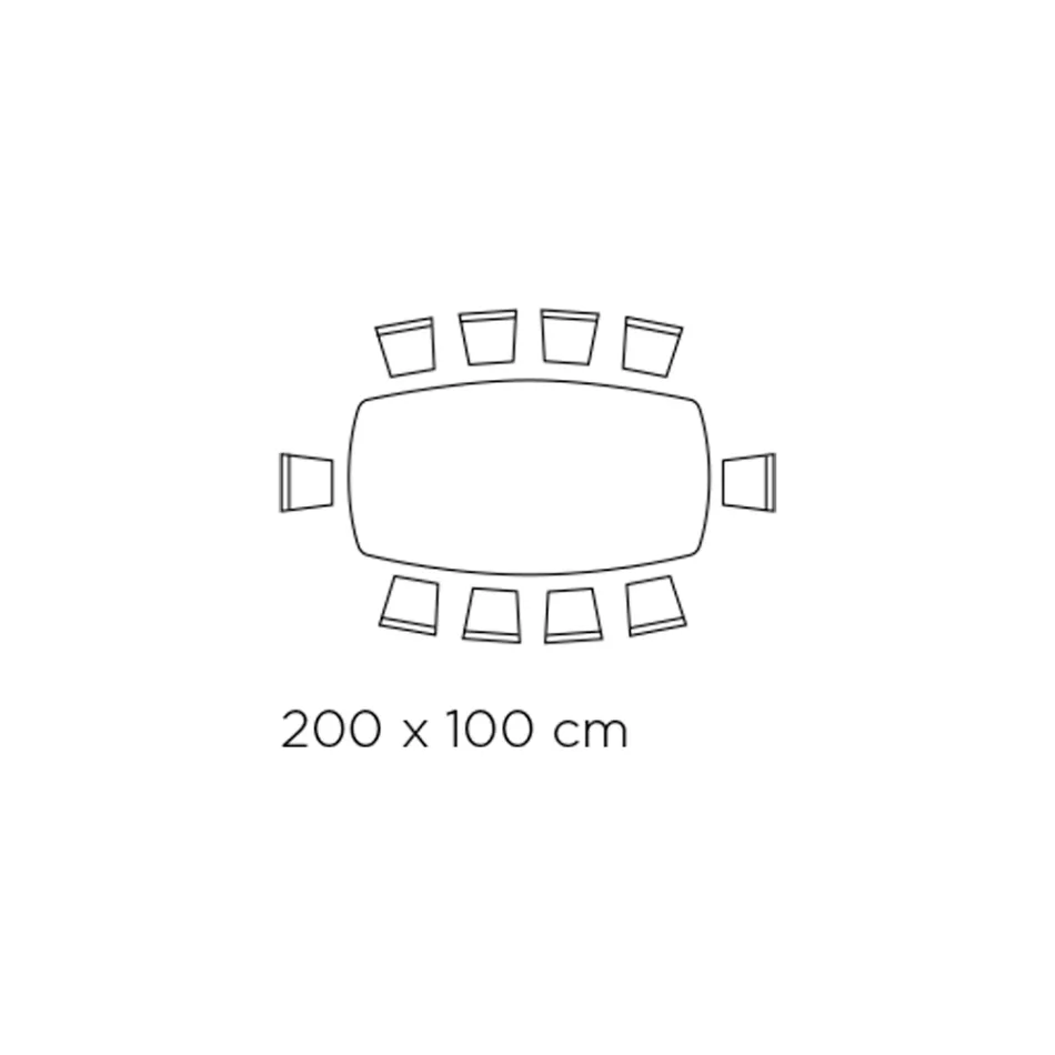 Fast tøndeformet bord i keramik og asketræ Fremstillet i Italien - Nord Viadurini
