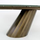 Fast bord med stålbund og keramisk plade lavet i Italien - Bukser Viadurini