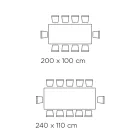 Fast bord med omvendt kant i ekstra klart glas og stål fremstillet i Italien - Grotta Viadurini