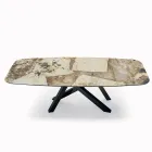 Fast bord med tøndeformet plade i keramik Fremstillet i Italien - Settimmio Viadurini