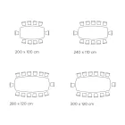 Fast bord med tøndeformet plade i keramik Fremstillet i Italien - Settimmio Viadurini