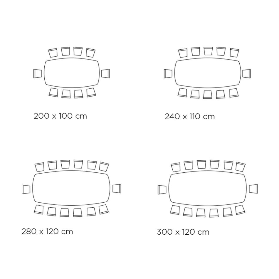 Fast bord med tøndeformet plade i keramik Fremstillet i Italien - Settimmio Viadurini