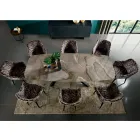 Fast bord med tøndeformet plade i keramik Fremstillet i Italien - Settimmio Viadurini