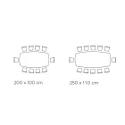 Fast bord med tøndeformet laminatplade lavet i Italien - Bukser Viadurini