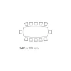 Fast bord med poleret sølv onyx keramisk plade lavet i Italien - Grotta Viadurini