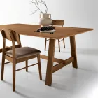 Fast otte-personers bord med MDF-finish i to farver - Talia Viadurini