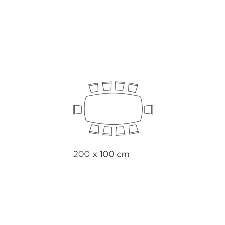 Fast spisebord med tøndeformet plade i keramik Made in Italy - Briller Viadurini