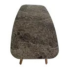 Fast spisebord i poleret Emperador Keramik Fremstillet i Italien - Nord Viadurini