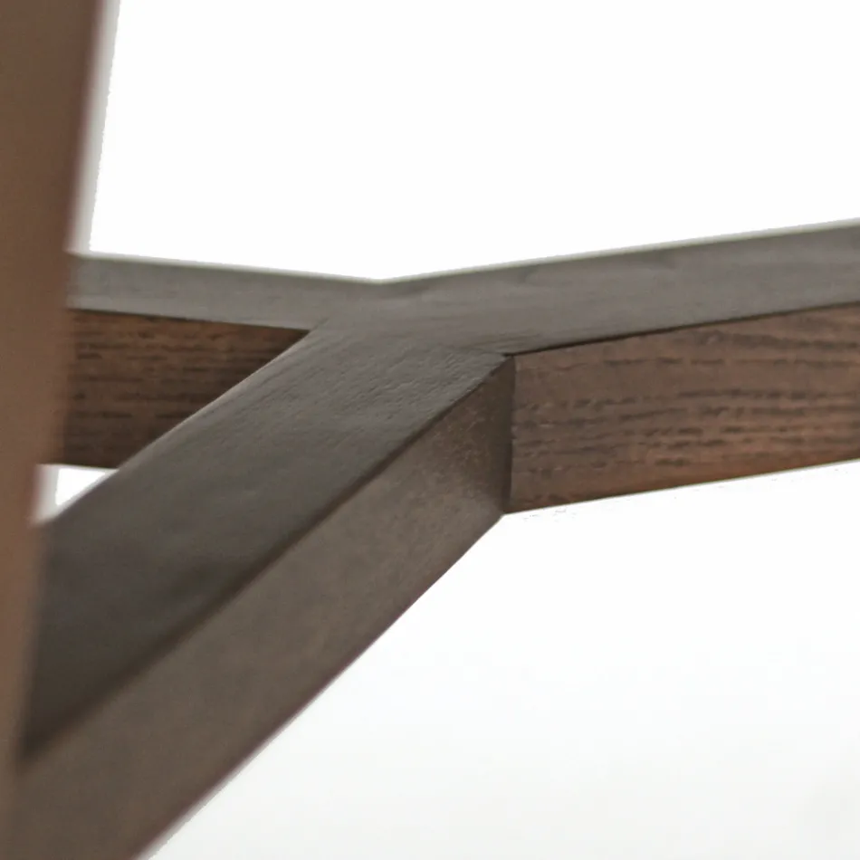 Fast spisebord i poleret Emperador Keramik Fremstillet i Italien - Nord Viadurini