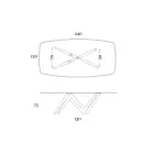 Fast spisebord i glas og stiv polyurethan fremstillet i Italien - lavendel Viadurini