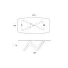 Fast spisebord i glas og stiv polyurethan fremstillet i Italien - lavendel Viadurini