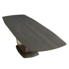 Fast stuebord i massivt træ med central piedestal - Luuk Viadurini