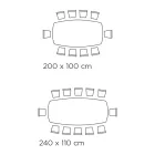 Fast stuebord med træbund lavet i Italien - Equatore Viadurini