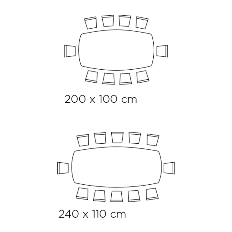 Fast stuebord med træbund lavet i Italien - Equatore Viadurini