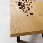 Fast designbord med massivt træ top - crackle Viadurini