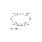 Fast bord i poleret Amazonit-keramik fremstillet i Italien - Grotta Viadurini