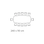 Fast bord i poleret Amazonit-keramik fremstillet i Italien - Grotta Viadurini