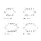 Fast keramisk bord og fod i sortmalet stål fremstillet i Italien - Briller Viadurini