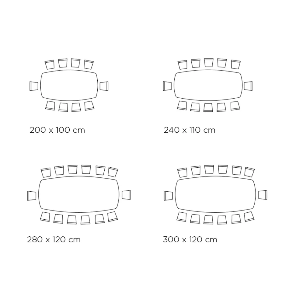 Fast keramisk bord og fod i sortmalet stål fremstillet i Italien - Briller Viadurini