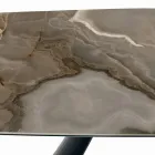 Fast keramisk bord og fod i sortmalet stål fremstillet i Italien - Briller Viadurini