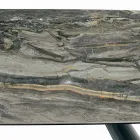 Fast keramisk bord og fod i sortmalet stål fremstillet i Italien - Briller Viadurini