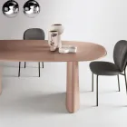 Fast bord til ti personer med glasplade og MDF-base - Venia Viadurini