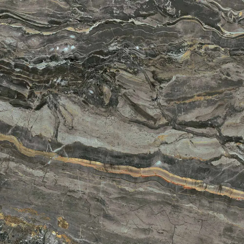 Fast rektangulært bord i stål og keramik Made in Italy - Bukser Viadurini