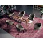 Fast rektangulært bord i ekstra klart glas og ask lavet i Italien - nord Viadurini