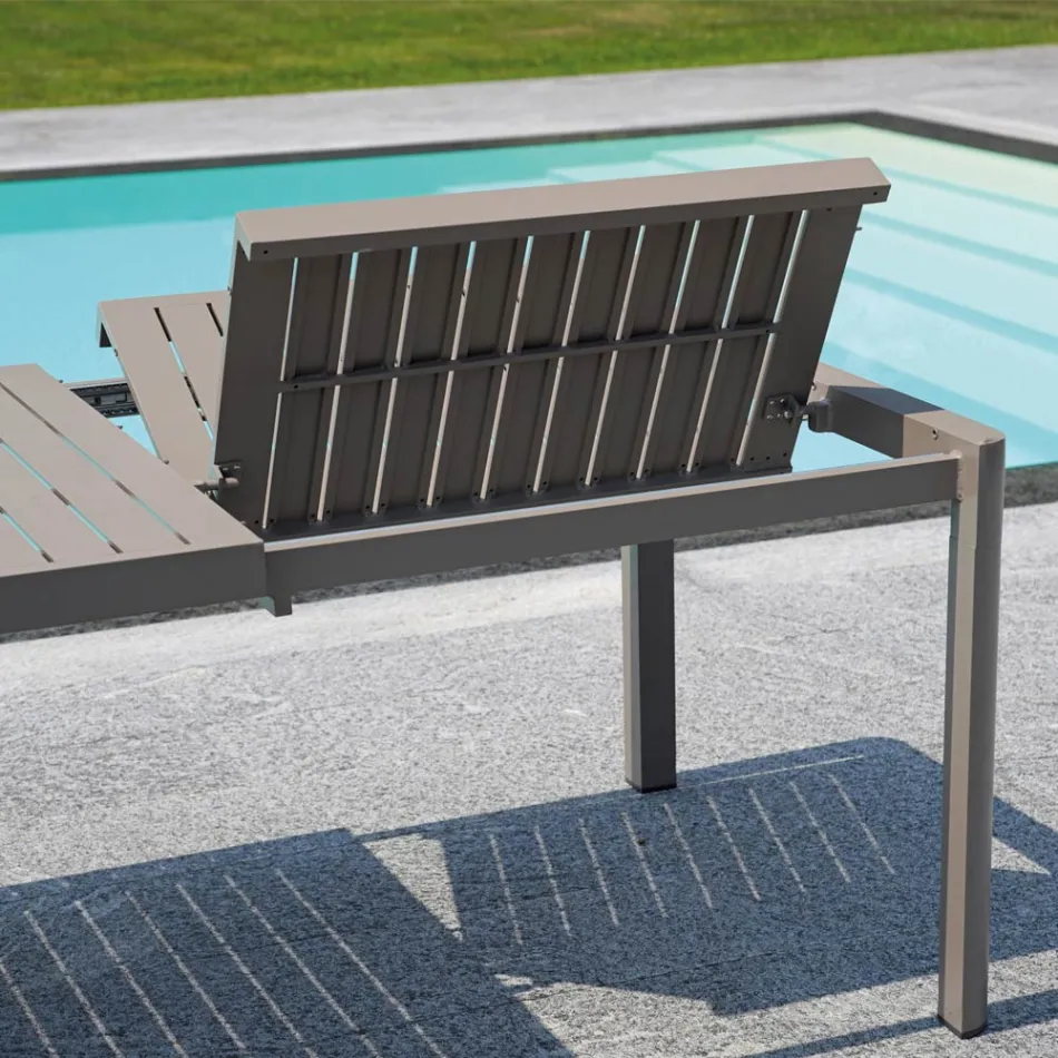 Havebord Kan forlænges til 240 cm med aluminiumsstruktur - Geoffroy Viadurini