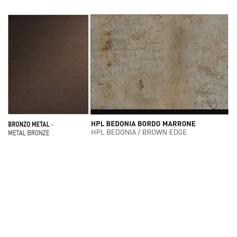 Havebord med aluminiumssæde Made in Italy - Plinto by Varaschin Viadurini