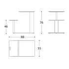 Havebord med aluminiumssæde Made in Italy - Plinto by Varaschin Viadurini