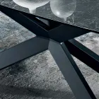 Poleret græsk sort keramisk bord lavet i Italien - Grotta Viadurini