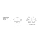 Udtrækkeligt laminat træbord op til 470 cm Lavet i Italien – Gordito Viadurini