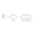 Udtrækkeligt laminat træbord op til 470 cm Lavet i Italien – Gordito Viadurini