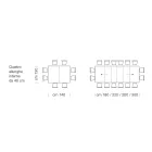 Udtrækkeligt laminat træbord op til 470 cm Lavet i Italien – Gordito Viadurini