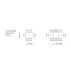 Udtrækkeligt laminat træbord op til 470 cm Lavet i Italien – Gordito Viadurini