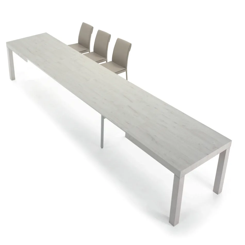 Udtrækkeligt melamin træbord op til 470 cm Lavet i Italien – Gordito Viadurini