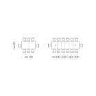 Udtrækkeligt melamin træbord op til 470 cm Lavet i Italien – Gordito Viadurini