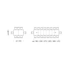 Udtrækkeligt melamin træbord op til 470 cm Lavet i Italien – Gordito Viadurini