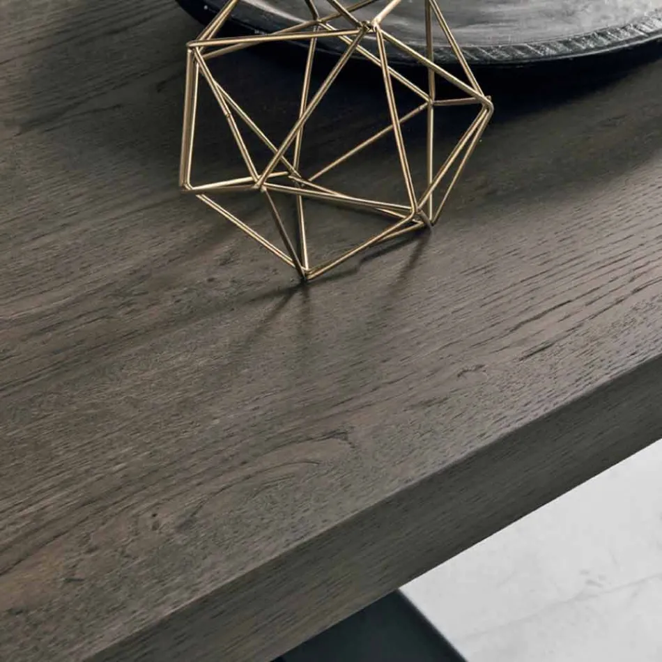 Moderne knust egetræbord produceret i Italien Zerba Viadurini