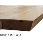 Bord i knudret Masellato eg og metalben lavet i Italien - Vicente Viadurini