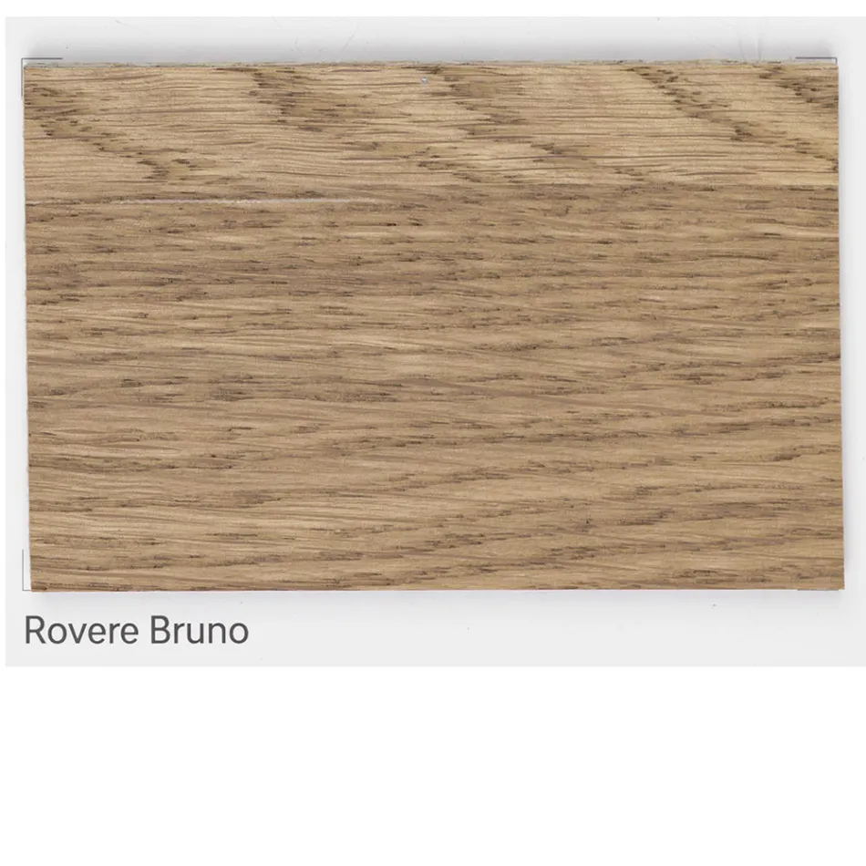 Bord i fineret knudet eg og metalben fremstillet i Italien - Vicente Viadurini