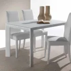 Udvideligt hærdet glasbord med enkelt Phoenix bogforlængelse Viadurini