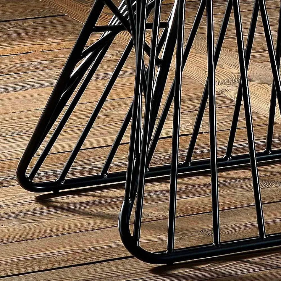 Moderne design hærdet glasbord lavet i Italien, Mitia Viadurini